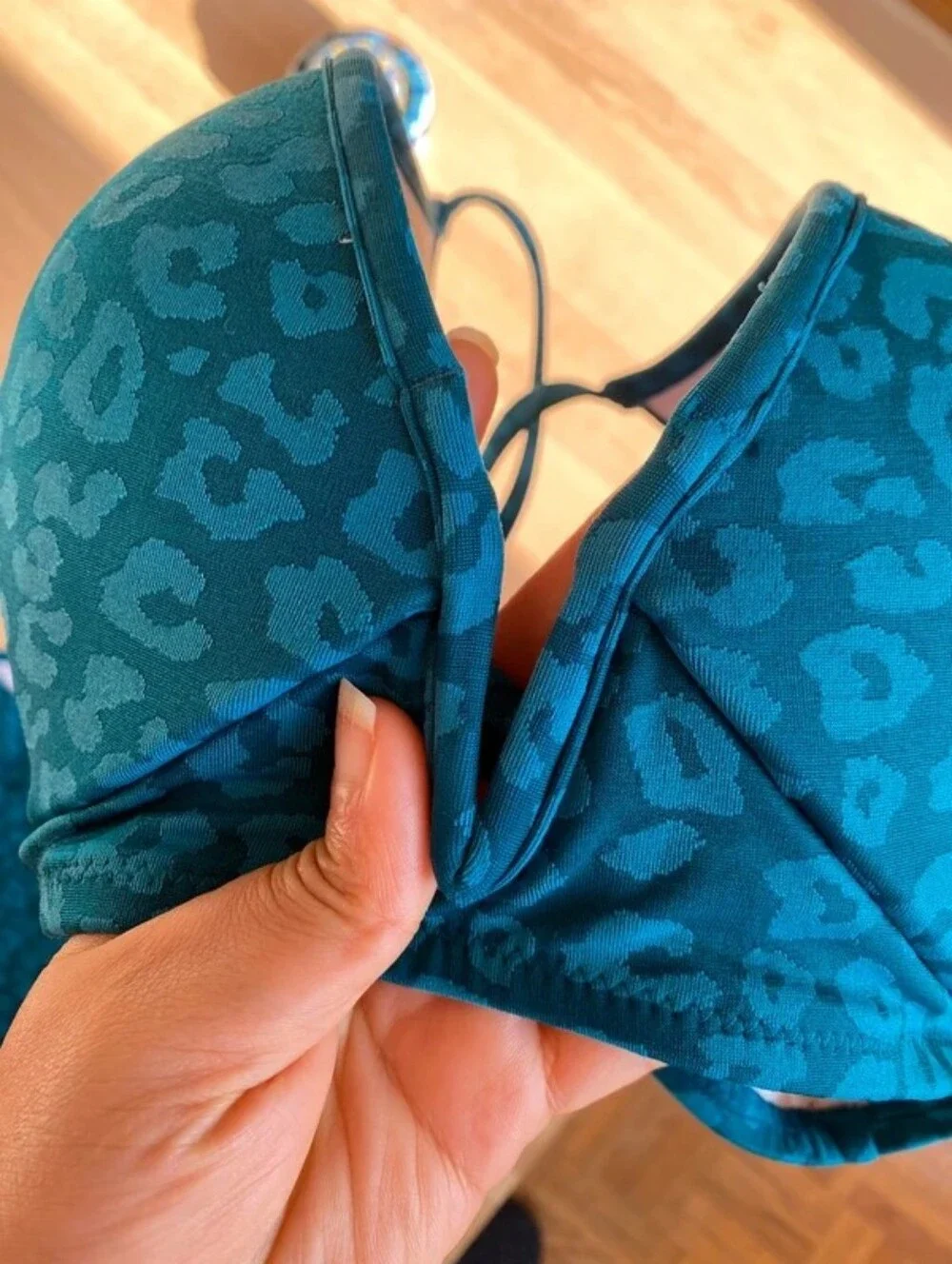 Shade & Shore Teal Leopard Print Bikini Set